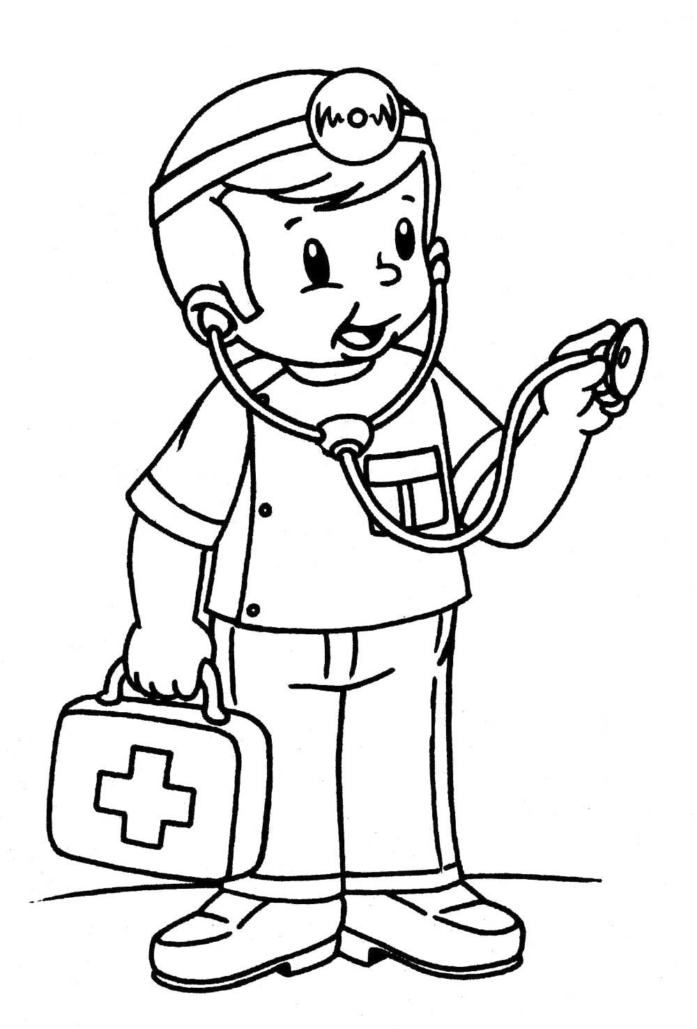 Cute Kid Doctor Coloring Game Cute Kid Doctor