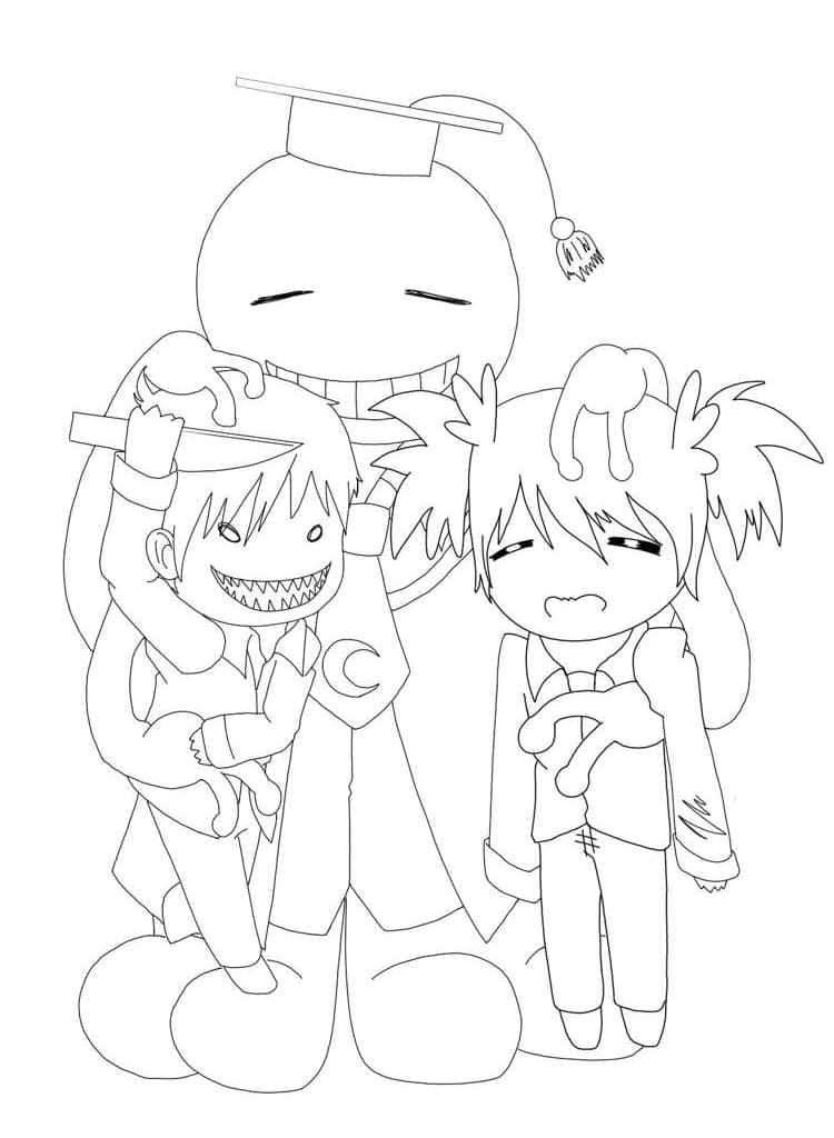 Cute Koro Sensei with Karma and Nagisa