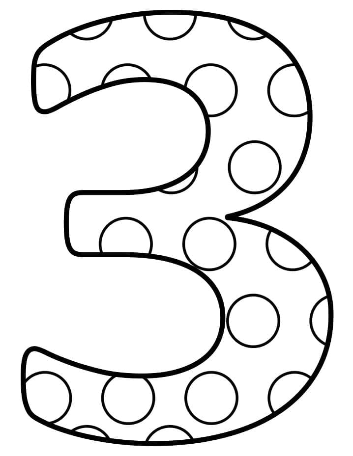 Cute Number 3 Coloring Game Cute Number 3