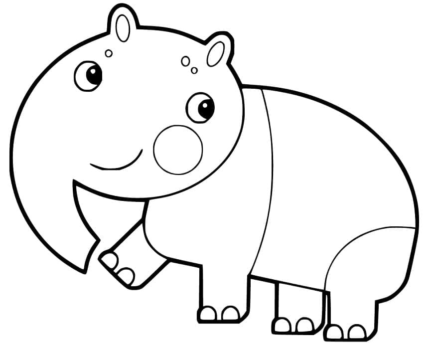 Cute Tapir Coloring Game Cute Tapir