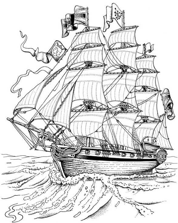 Detailed Mayflower Coloring Game Detailed Mayflower