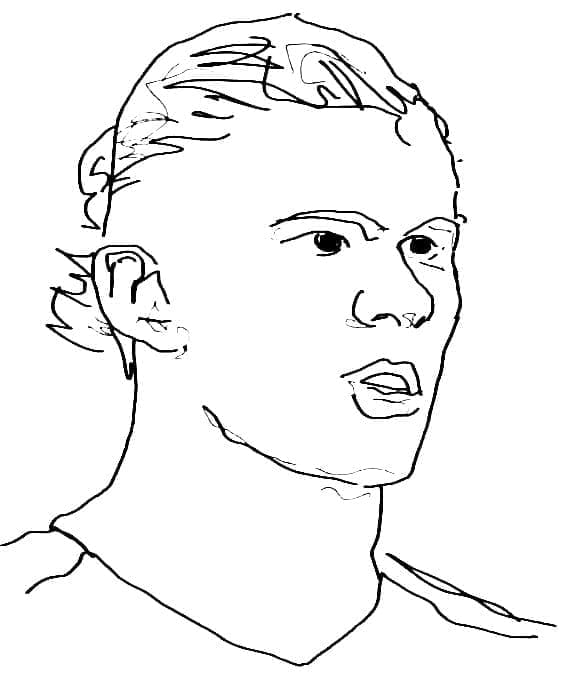 Drawing of Erling Haaland Coloring Game Drawing of Erling Haaland
