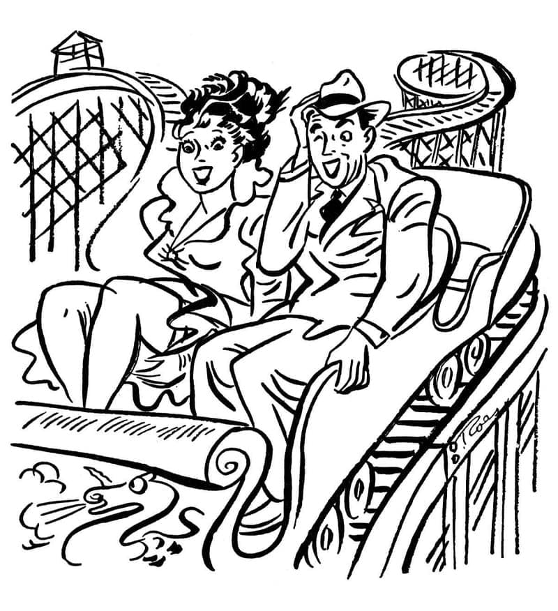 Drawing of Roller Coaster