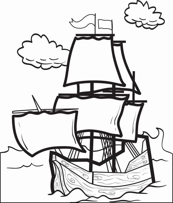 Easy Mayflower Coloring Game Easy Mayflower