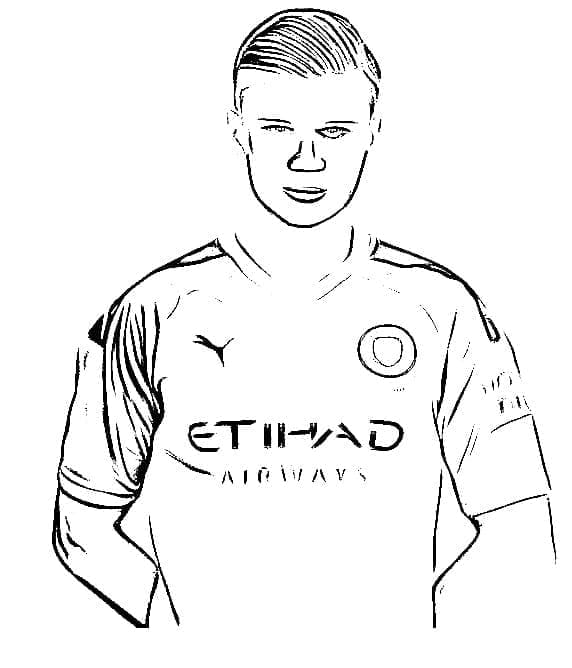 Erling Haaland Image Coloring Game Erling Haaland Image