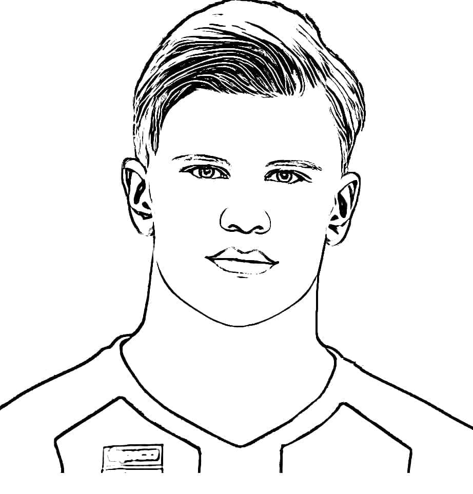 Erling Haaland Portrait Coloring Game Erling Haaland Portrait