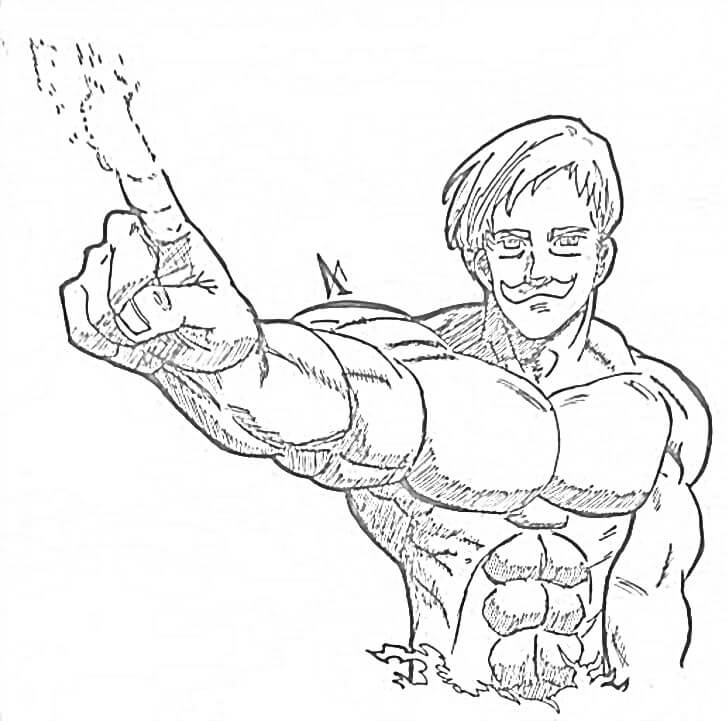 Escanor Using Magic Coloring Game Escanor Using Magic