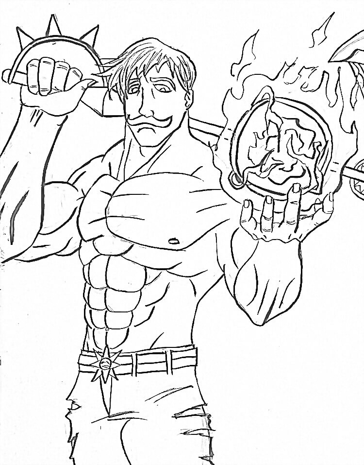 Escanor Using Power Coloring Game Escanor Using Power