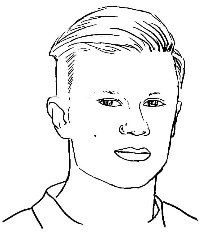 Face of Erling Haaland Coloring Game Face of Erling Haaland