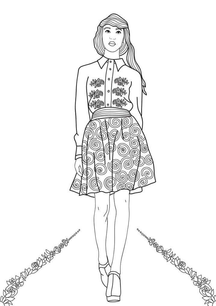 Fashion Girl 1 Coloring Game Fashion Girl 1
