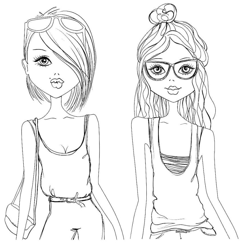 Fashion Girls Coloring Game Fashion Girls