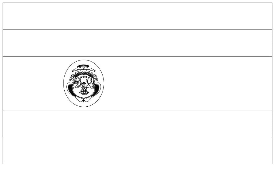 Flag of Costa Rica 3 Coloring Game Flag of Costa Rica 3