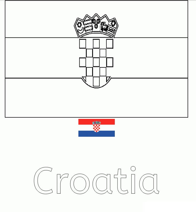 Flag of Croatia 1 Coloring Game Flag of Croatia 1