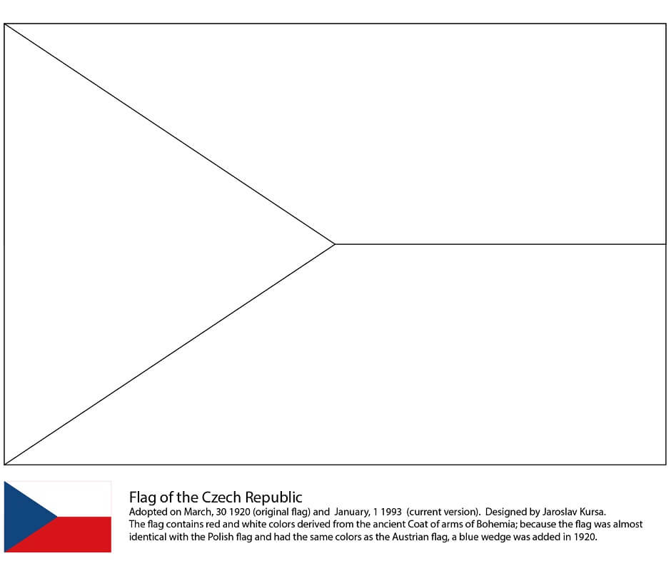 Flag of Czech Republic Coloring Game Flag of Czech Republic