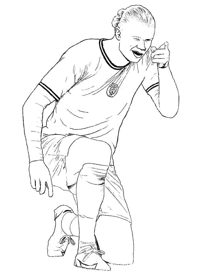 Free Printable Erling Haaland Coloring Game Free Printable Erling Haaland
