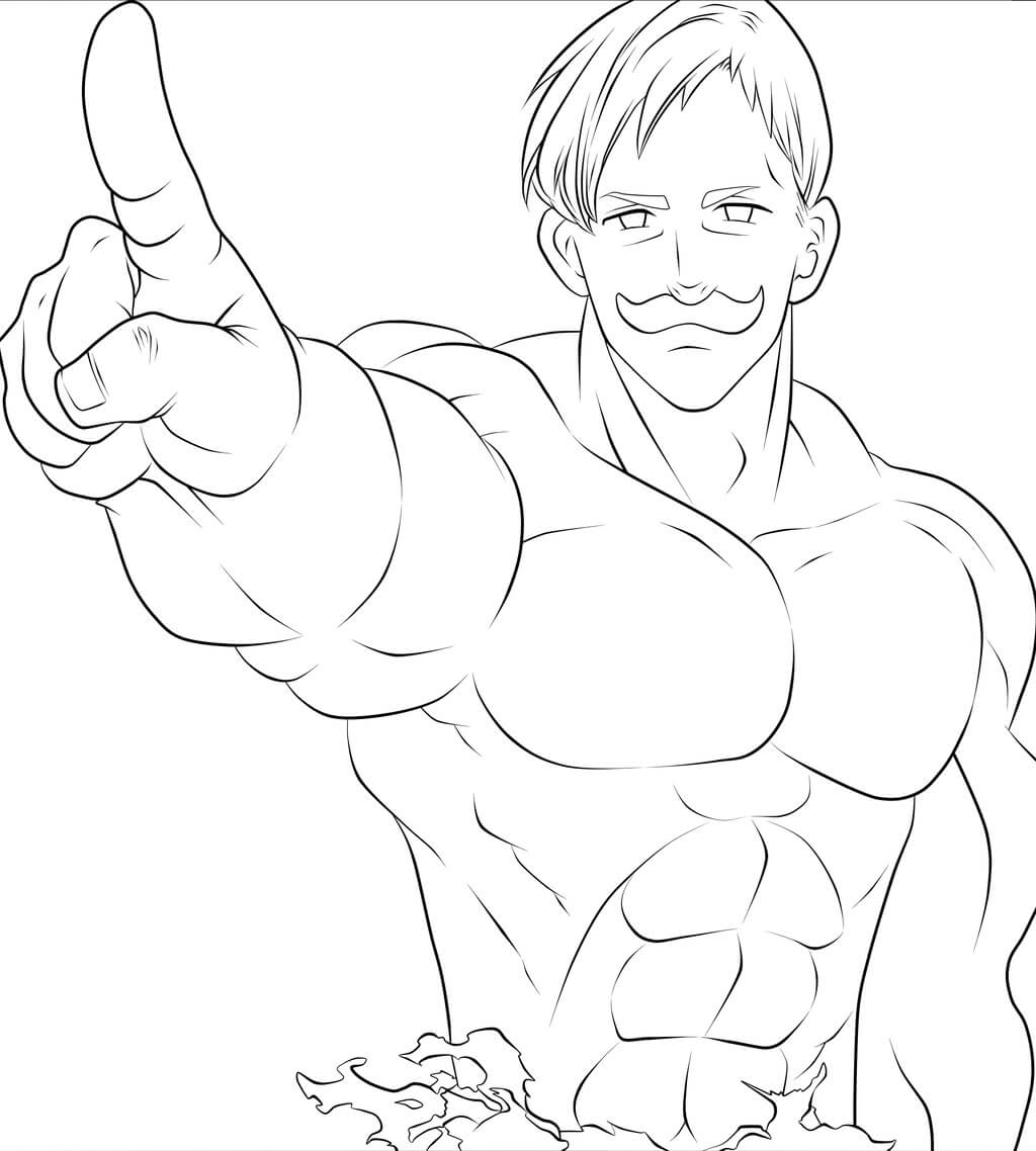 Free Printable Escanor Coloring Game Free Printable Escanor