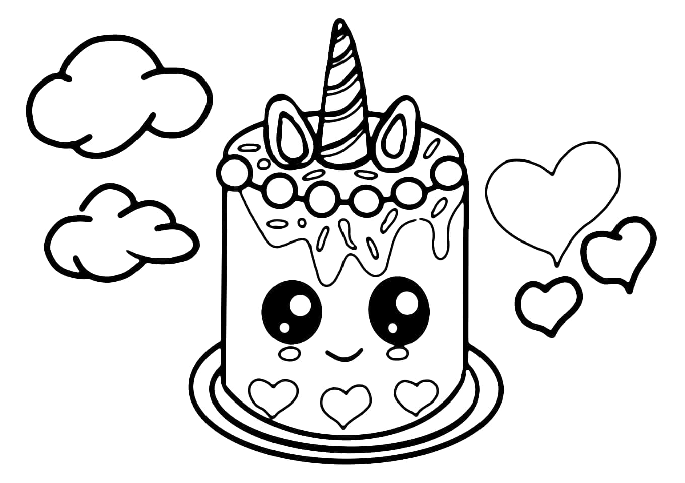 Free Printable Unicorn Cake