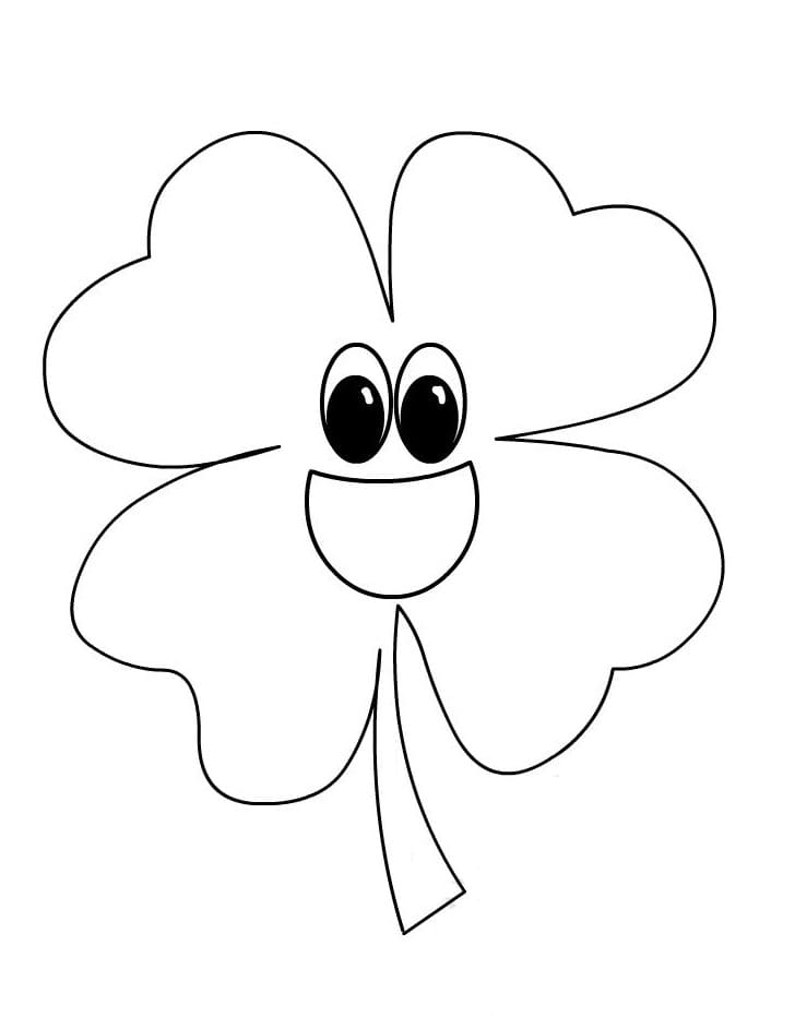Funny Four Leaf Clover Coloring Game Funny Four Leaf Clover