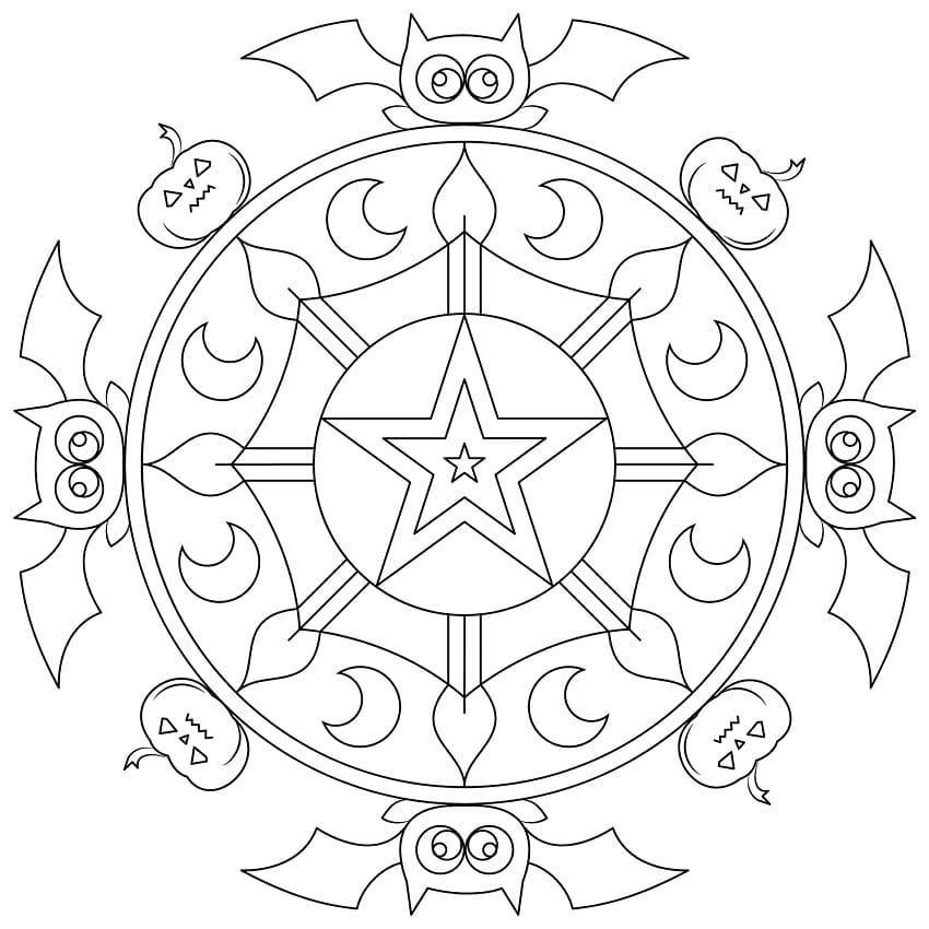 Halloween Mandala Printable