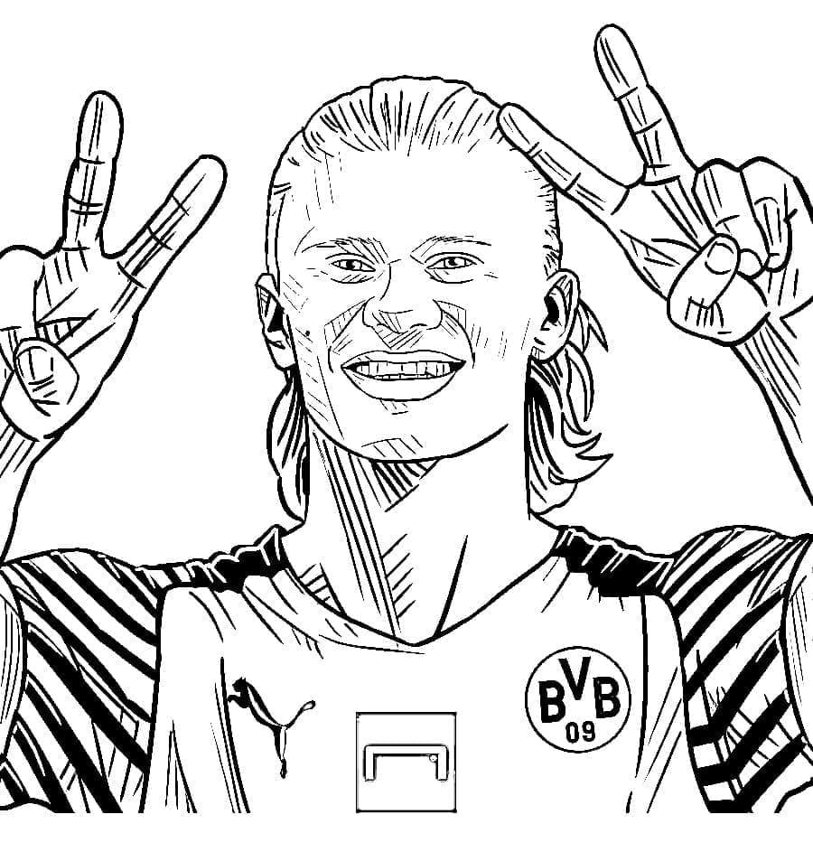 Happy Erling Haaland Coloring Game Happy Erling Haaland