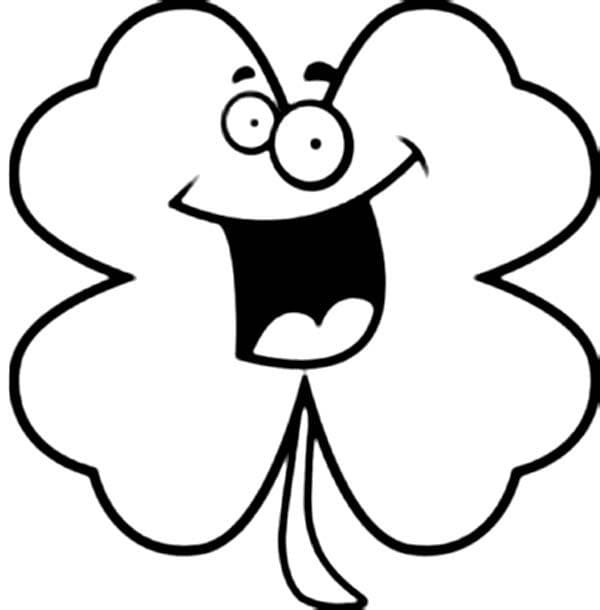 Happy Four Leaf Clover Coloring Game Happy Four Leaf Clover