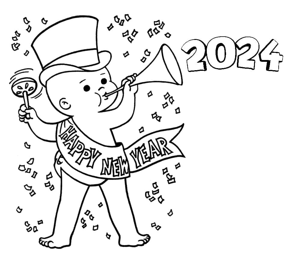 Happy New Year 2024 with Baby