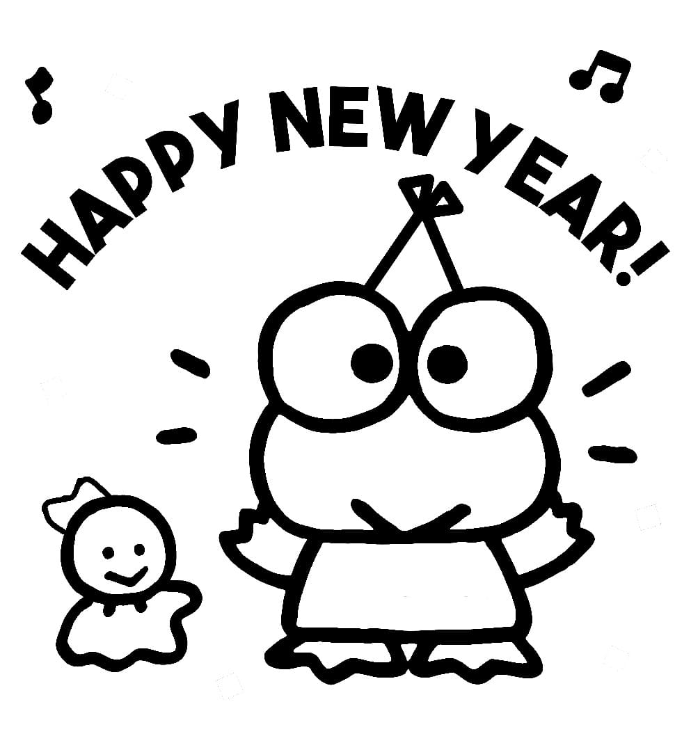 Happy New Year Keroppi Coloring Game Happy New Year Keroppi