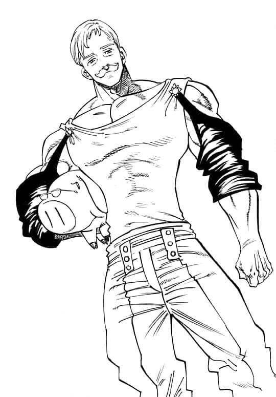 Hawk and Escanor Coloring Game Hawk and Escanor