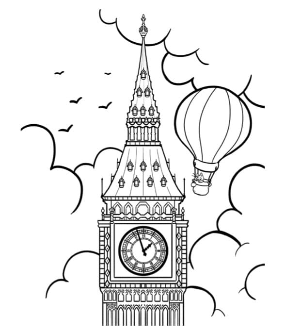 Hot Air Balloon and Big Ben