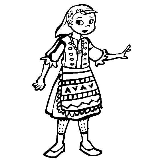 Hungarian Girl Coloring Game Hungarian Girl