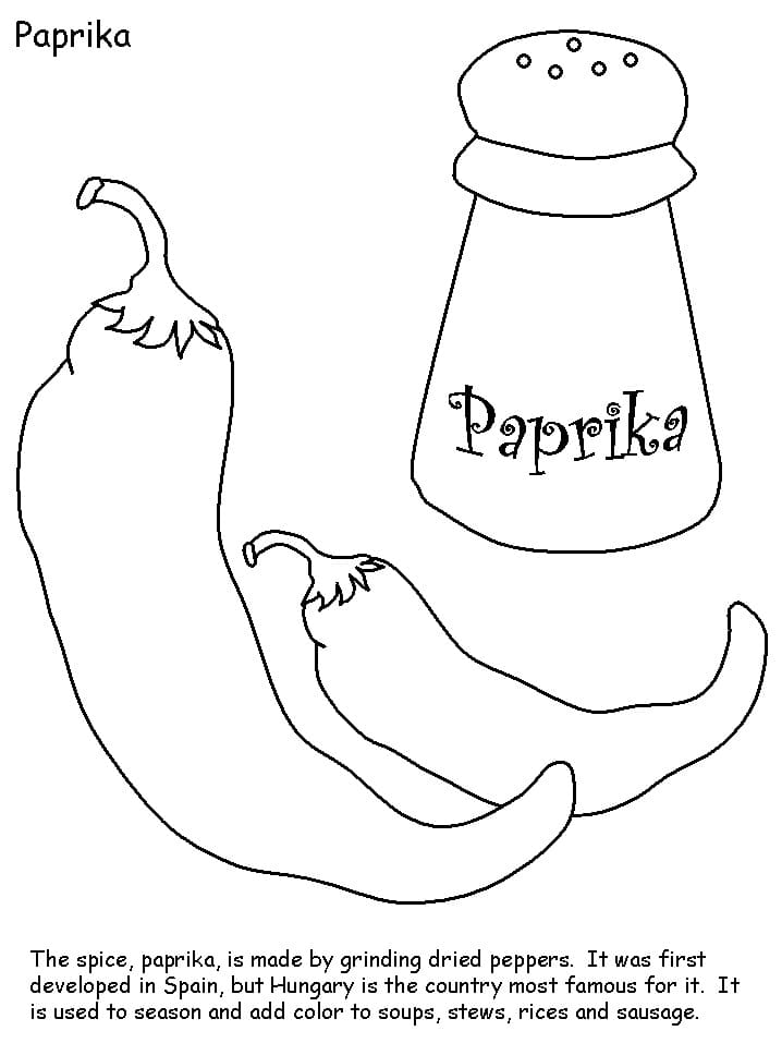 Hungarian Paprika Coloring Game Hungarian Paprika