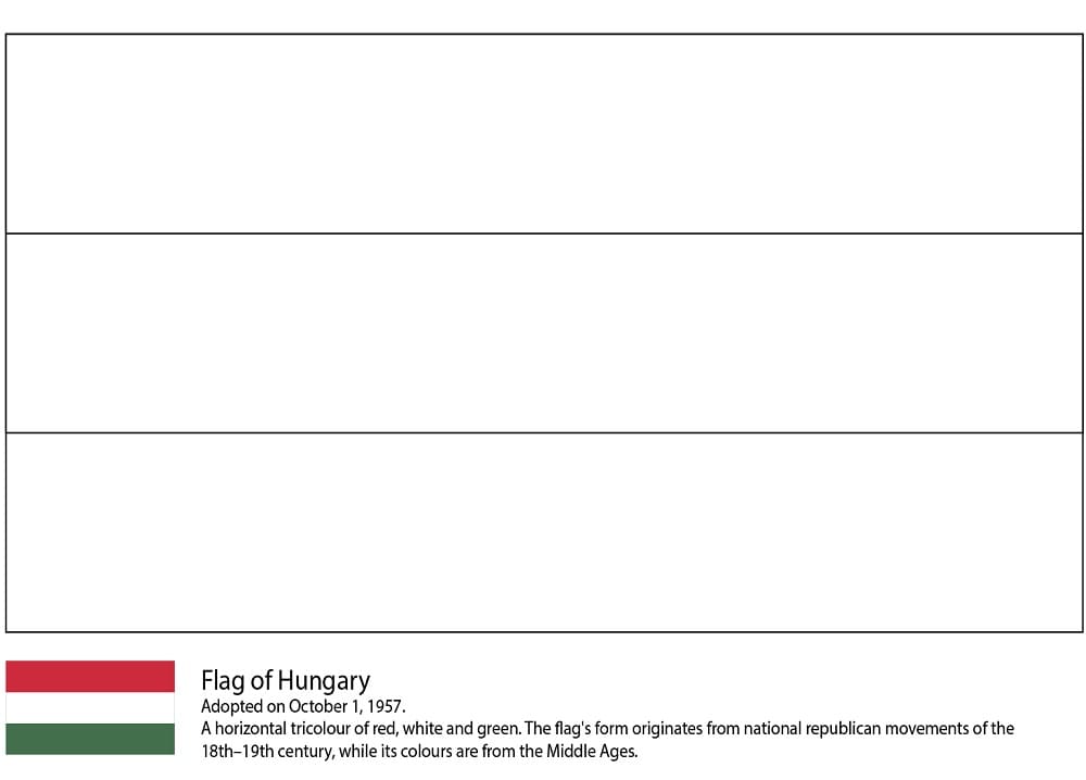 Hungary Flag Coloring Game Hungary Flag