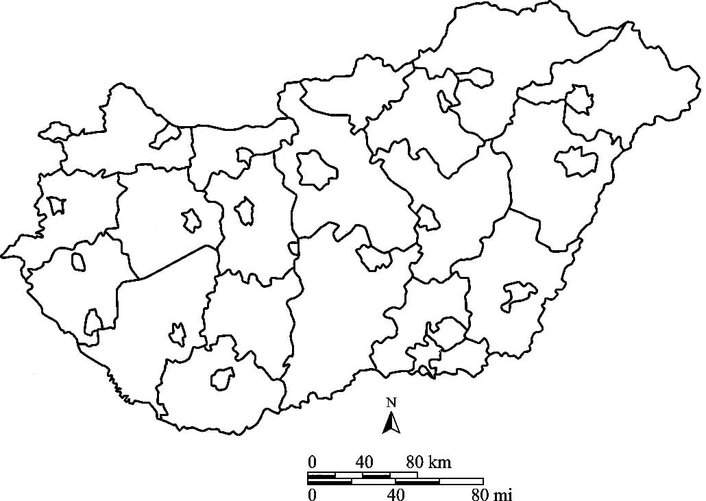 Hungary Map Coloring Game Hungary Map