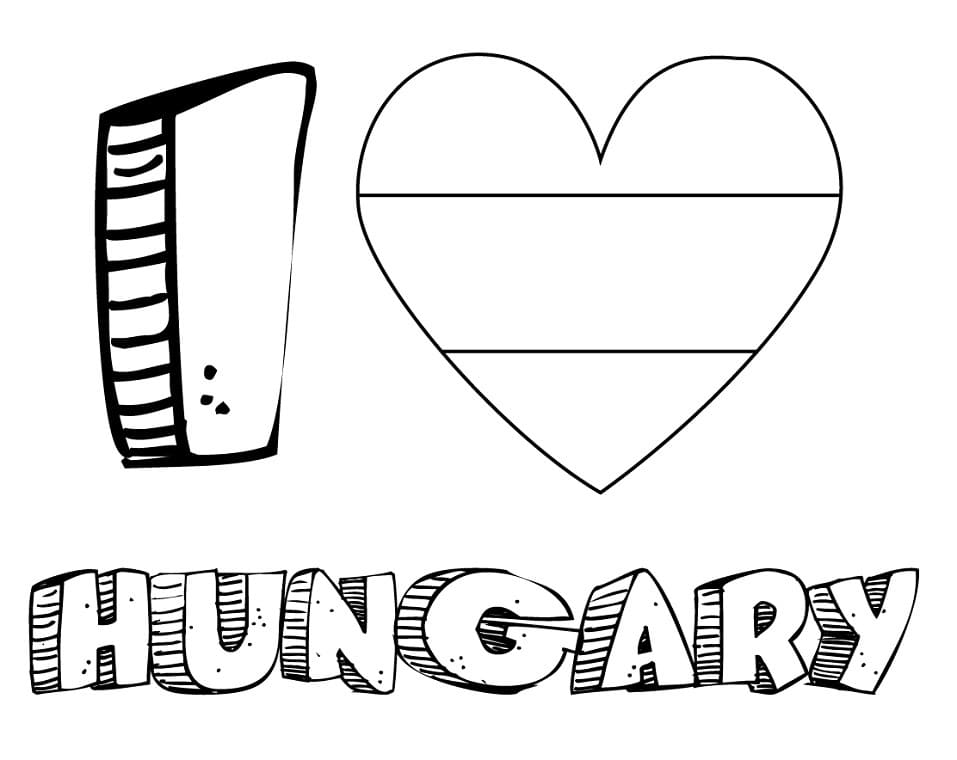 I Love Hungary Coloring Game I Love Hungary