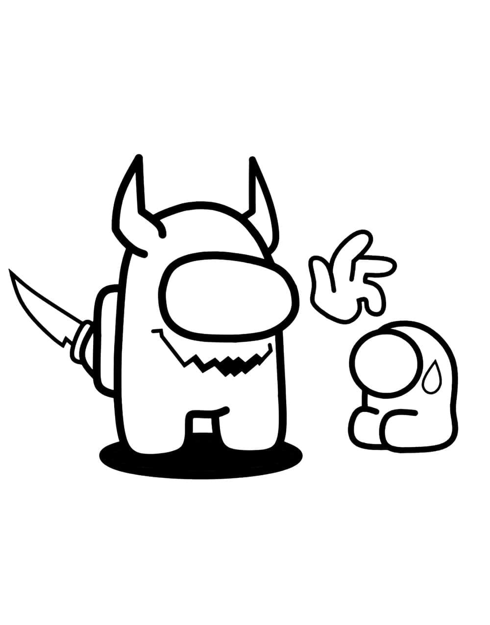 Impostor Vs Mini Crewmate Coloring Game Impostor Vs Mini Crewmate
