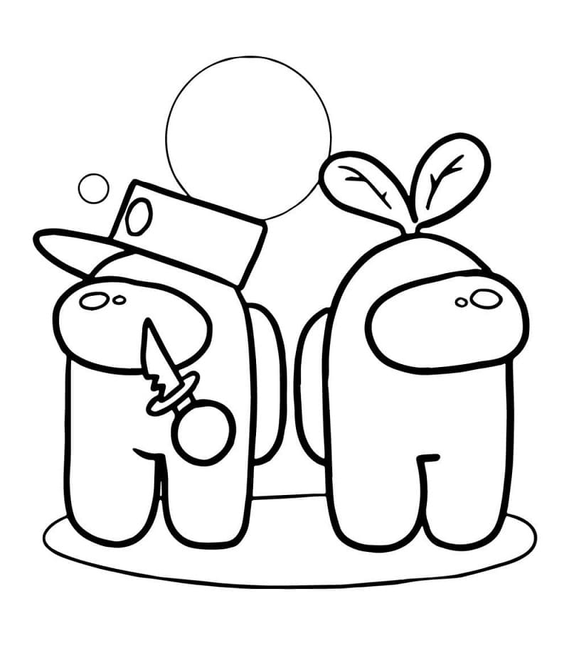 Impostor with Crewmate Coloring Game Impostor with Crewmate