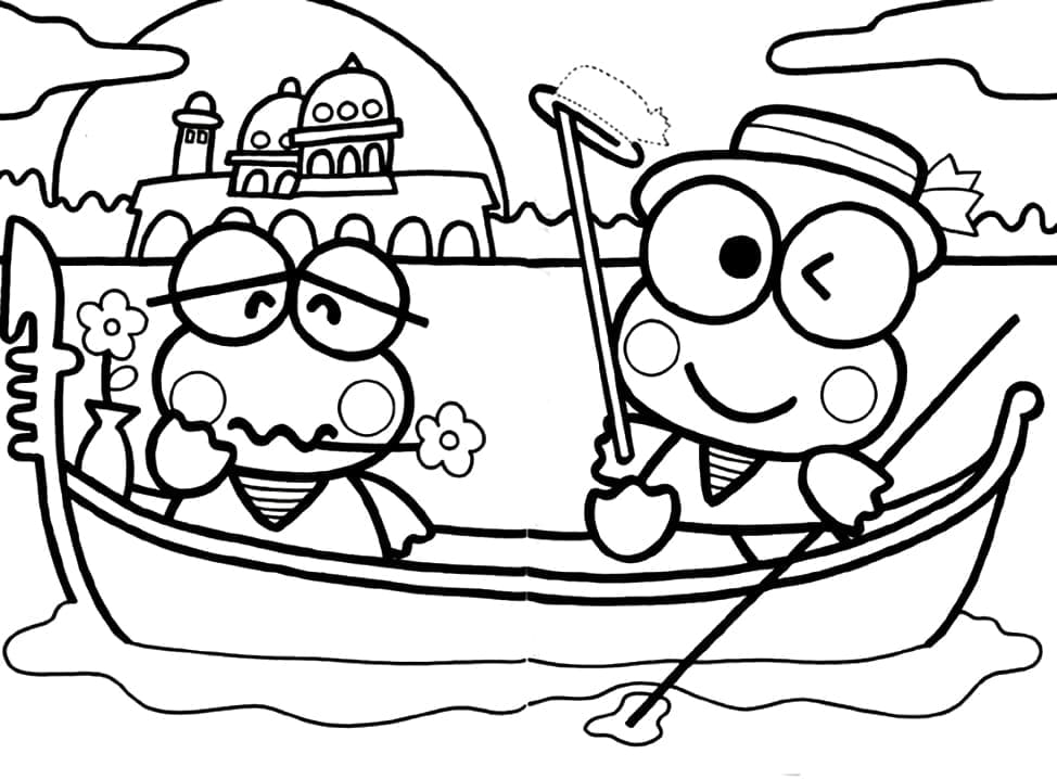Keroppi on Boat