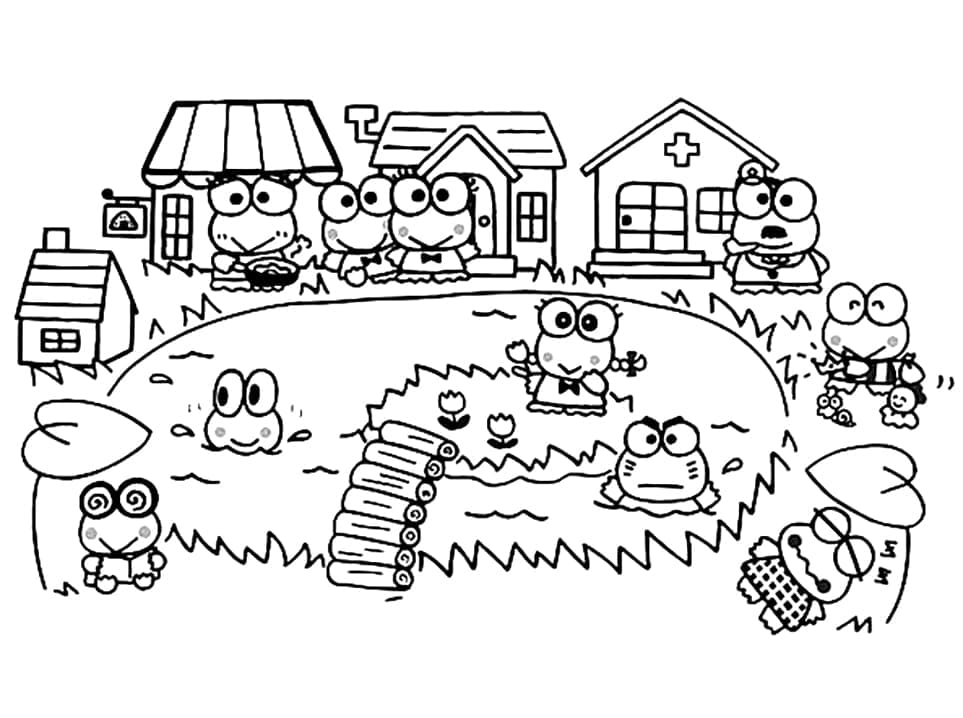 Keroppi Village Coloring Game Keroppi Village