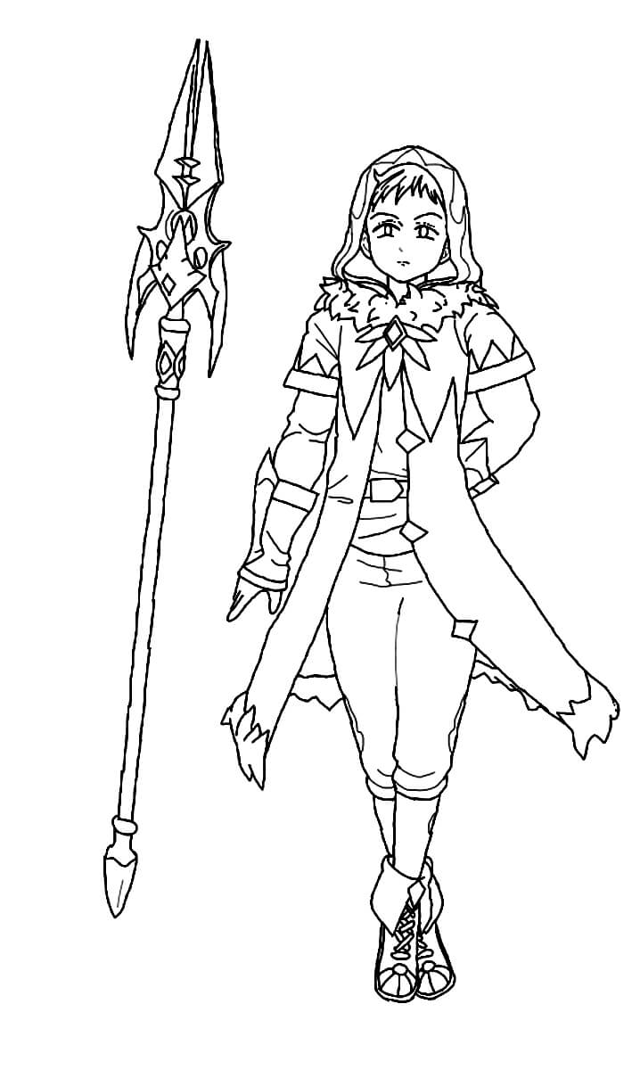 King from Seven Deadly Sins Coloring Game King from Seven Deadly Sins