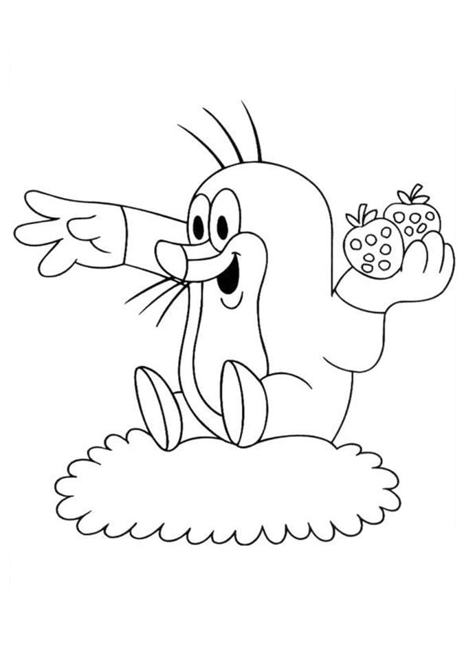 Krtek with Strawberries