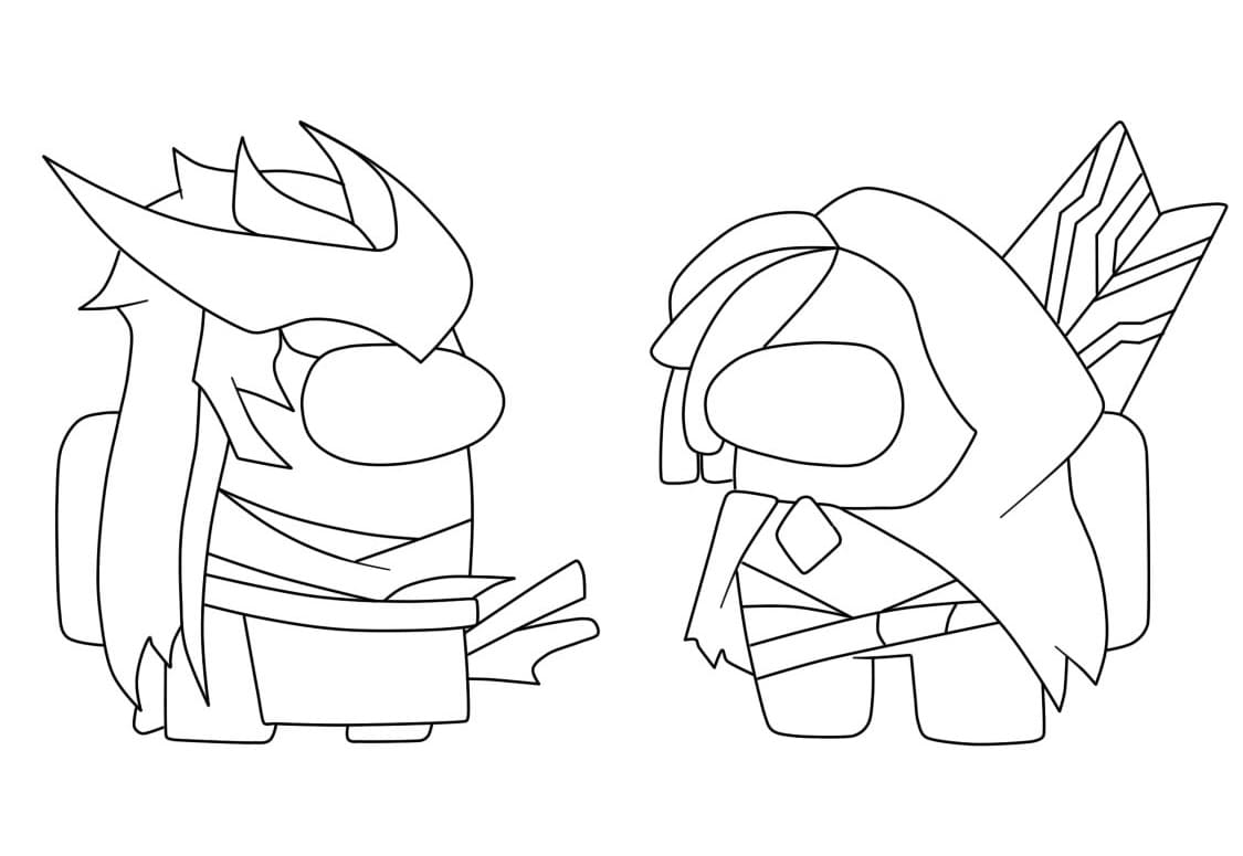 League of Legends Skins Among Us Coloring Game League of Legends Skins Among Us
