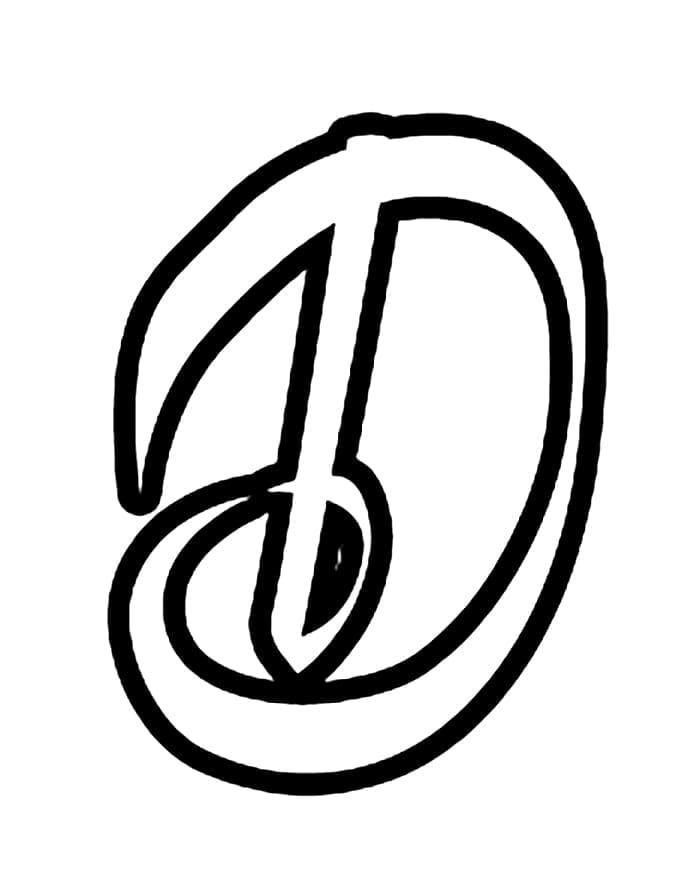 Letter D Calligraphy Alphabet