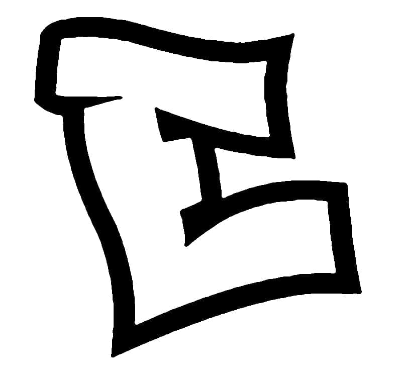 Letter E Graffiti Alphabet