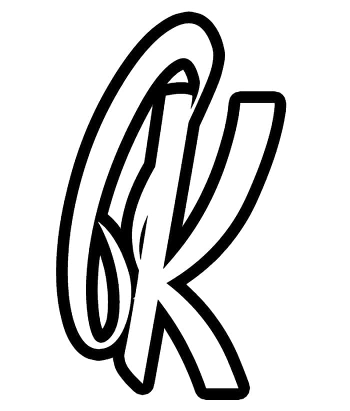 Letter K Calligraphy Alphabet