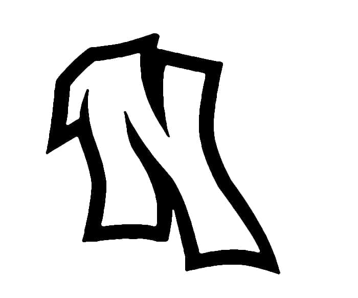 Letter N Graffiti Alphabet