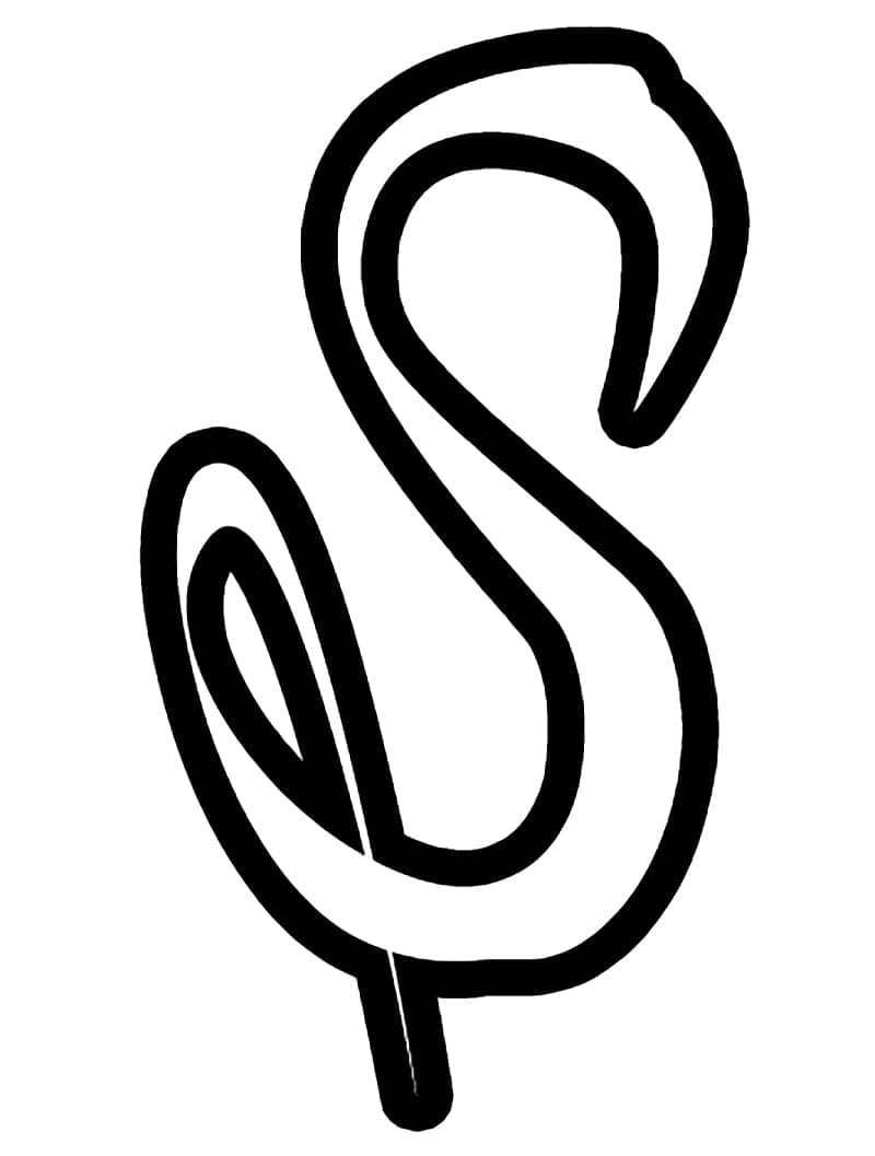 Letter S Calligraphy Alphabet