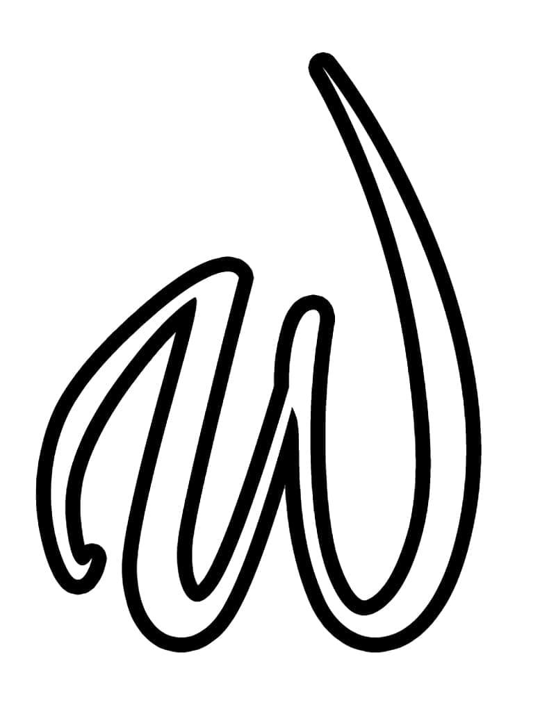 Letter W Calligraphy Alphabet