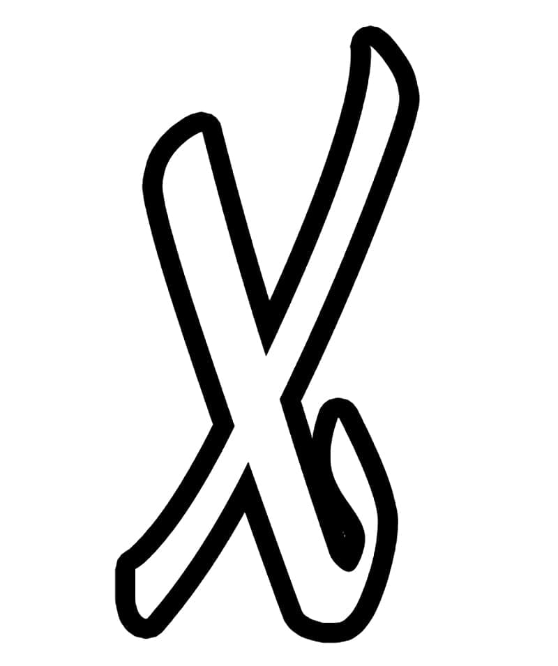 Letter X Calligraphy Alphabet