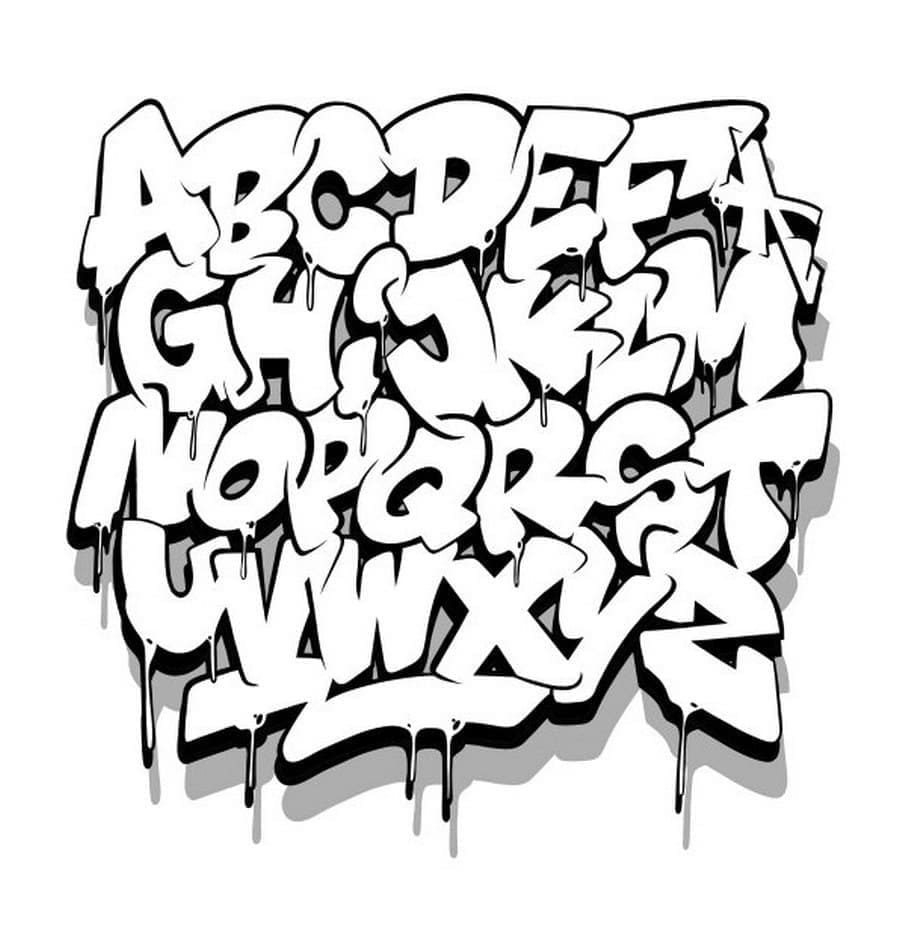 Letters in Graffiti Alphabet