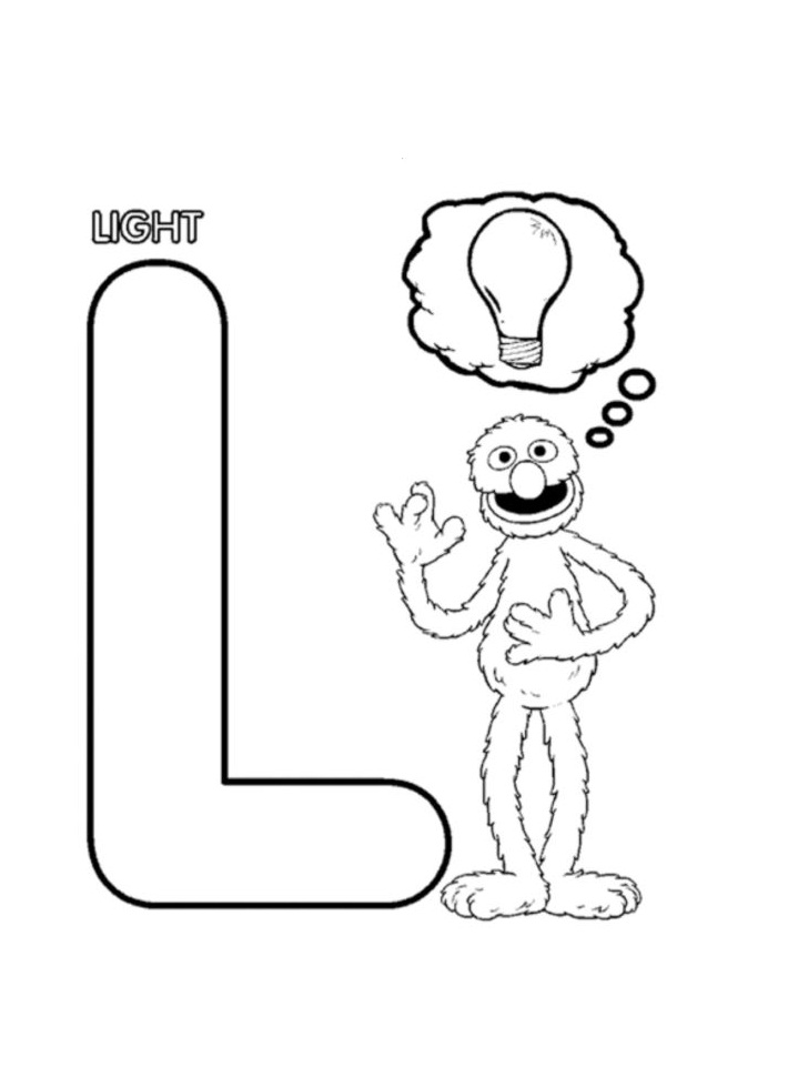 Light Letter L Coloring Game Light Letter L